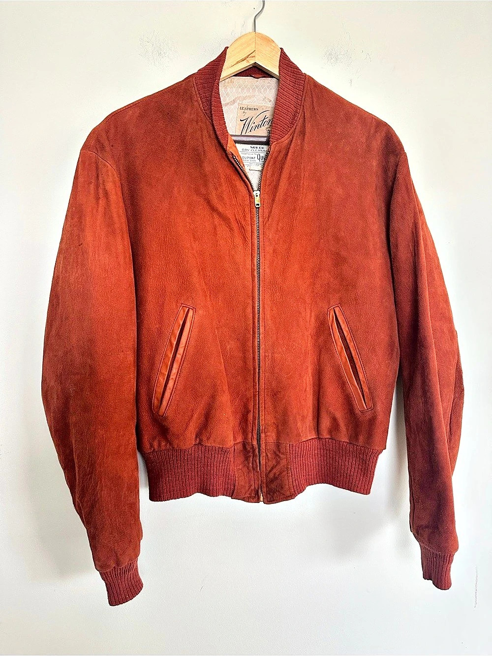 Winton Suede Bomber Jacket Size Medium